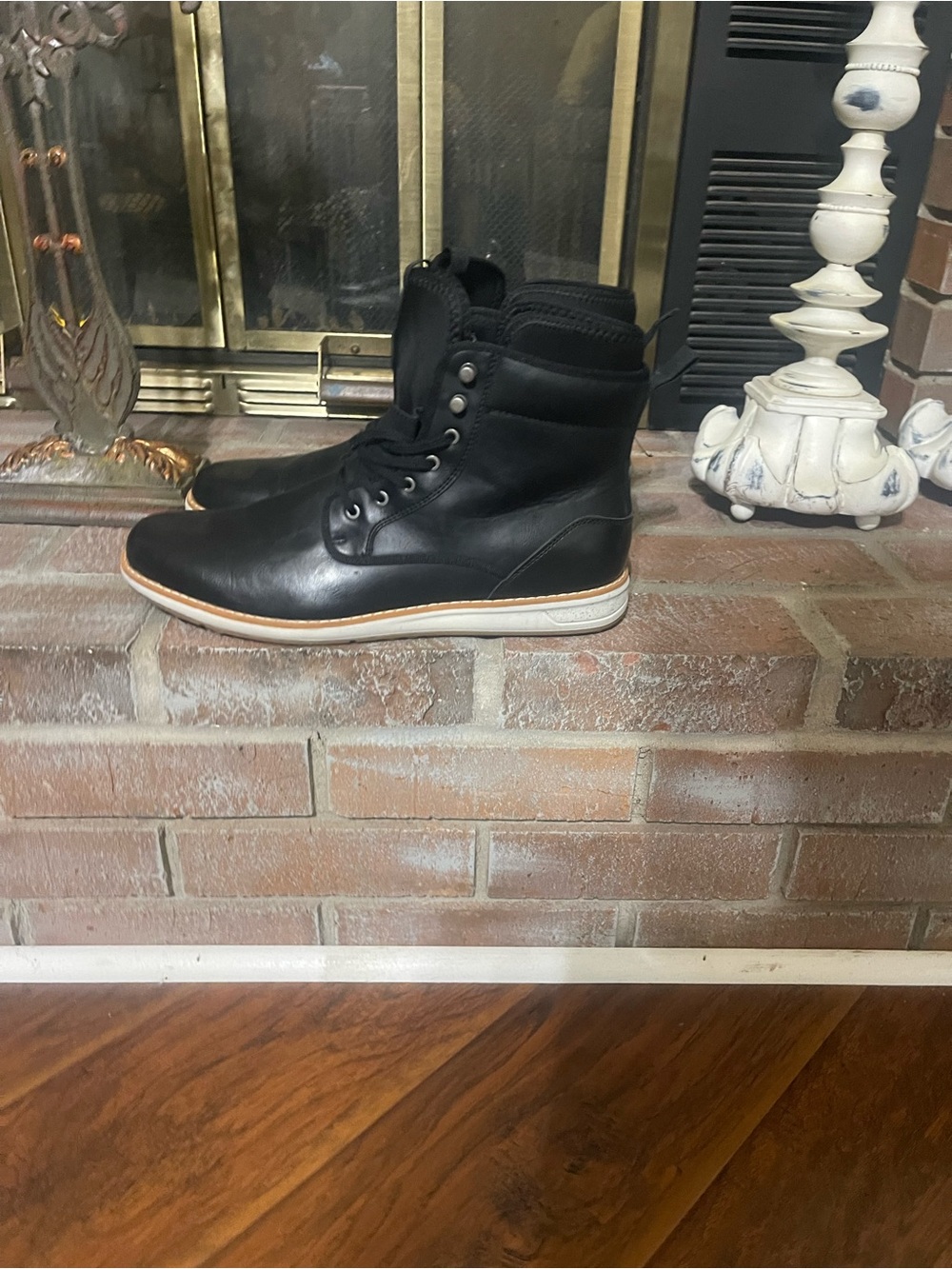 Call It Spring Men's Black High-Top Leather Casual Boots